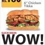 Subway 6" Chicken Tikka