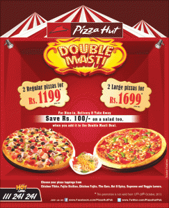 Pizza Hut Pakistan Double Masti Deal 2013